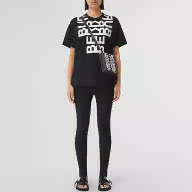 Burberry SS22 Letter Print T-Shirt Black