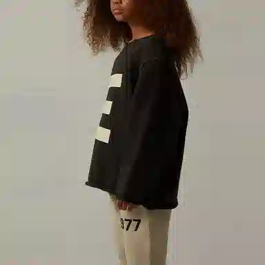 Fear of God Essentials SS22 Big E Sweater Iron Kids