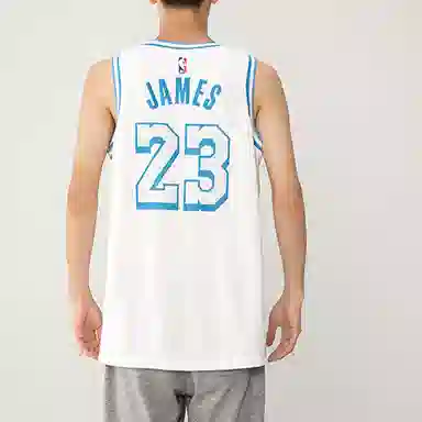 Nike NBA Lakers LeBron James 23 Fan Jersey White