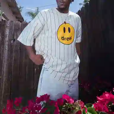 Drew House Mascot Ss Teenavy Pinstripe LogoT