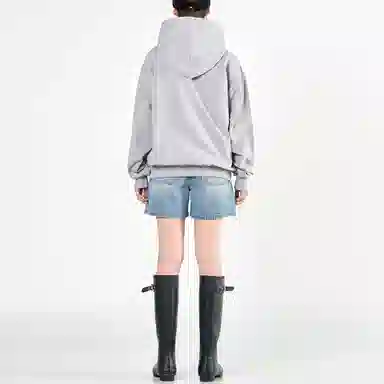 acme de la vieADLV A Logo Emblem Patch Denim Short Pants Blue