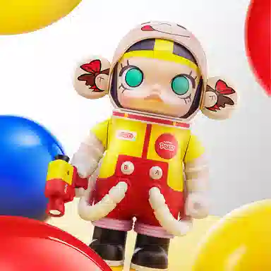 POP MART x FUJIYA MEGA SPACE MOLLY PEKO Milk Girl 1000% 70cm Red Yellow