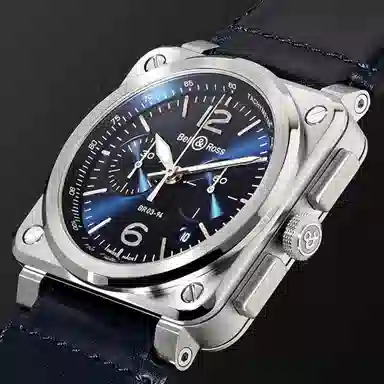 BELL ROSS 03 100 42mm BR0394-BLU-STSCA