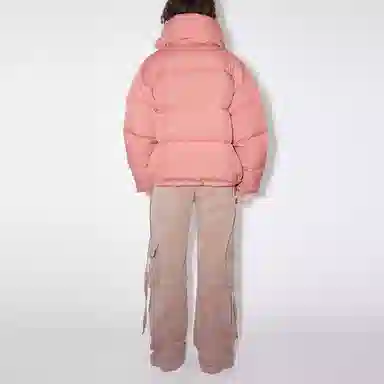 Acne Studios FW23 Logo Down Jacket Blush Pink