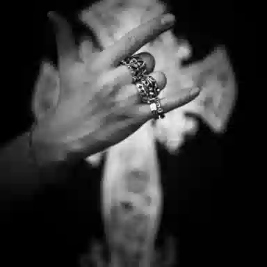 Chrome Hearts Cross Ring Silver