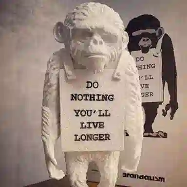 BANKSY x Medicom Toy MONKEY SIGN GESSO Ver. 36cm