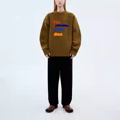 ADER ERROR FW21 Logo Sweater Brown