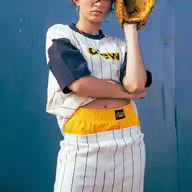 Drew House Secret Ss Tee Navy Pinstripe