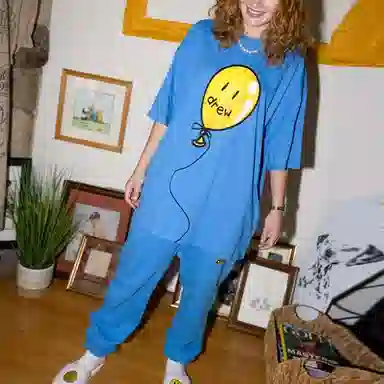 Drew House logo Secret Sweatpant Logo sky blue