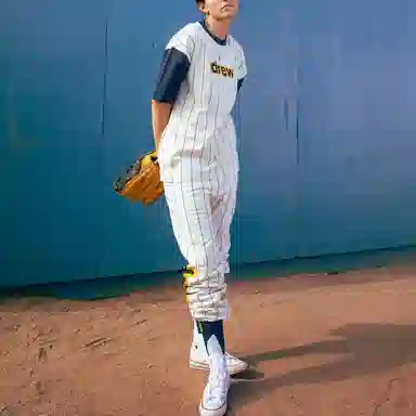 Drew House Secret Ss Tee Navy Pinstripe