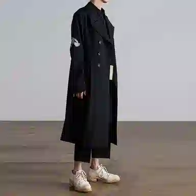 Yohji Yamamoto Raven Embroidered Coat