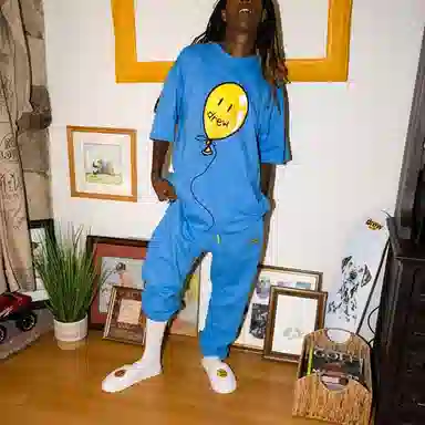 Drew House logo Secret Sweatpant Logo sky blue