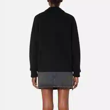 AMIPARIS FW22 Love Heart Logo Wool Cardigan Black