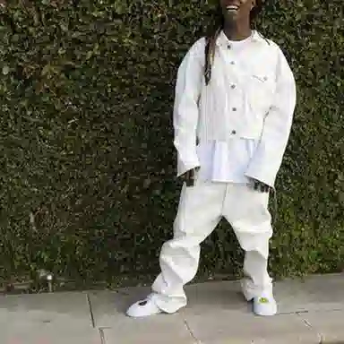 Drew House Selvedge Wide Leg Jean White