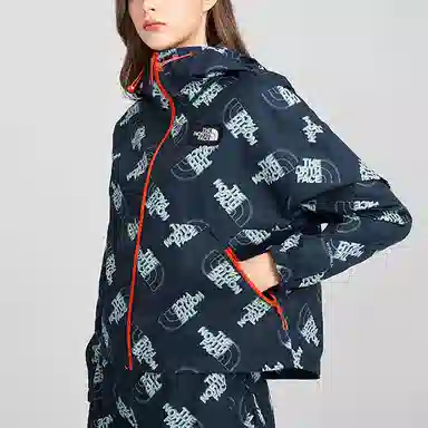 The North Face Urban Exploration 70's Retro Print Windbreaker Blue
