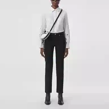 Burberry SS21 Logo Straight Jeans Black