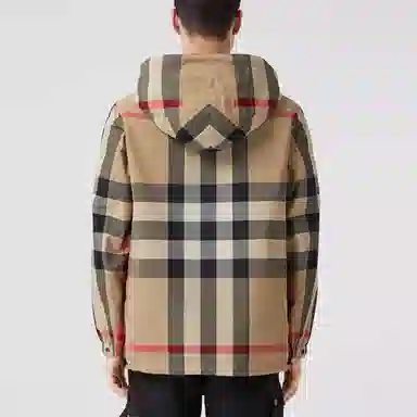 Burberry Classic Check Hooded Jacket Beige