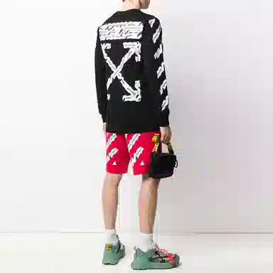 OFF-WHITE Airport Tape Long Sleeve Tee