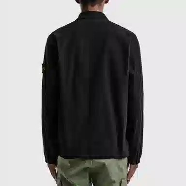 Stone Island Recycled Cotton Jacket Black