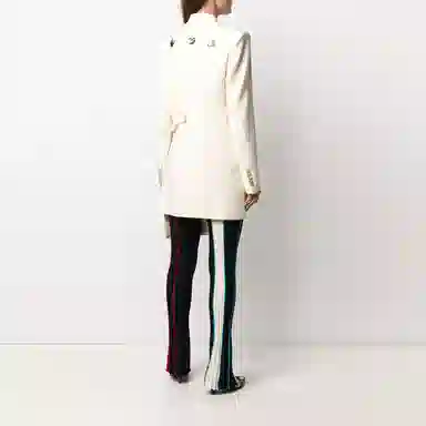 OFF-WHITE Asymmetric Logo Blazer White