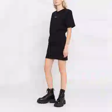 KENZO SS21 Logo Print Dress Black