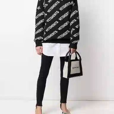 Balenciaga Navy Tote