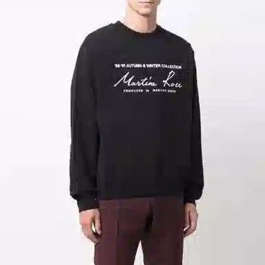 Martine Rose Logo Crewneck Sweatshirt Black