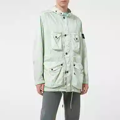 Stone Island SS21 Hooded Jacket Beige