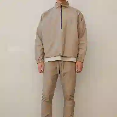 Fear of God Essentials FW21 Half Zip Track Jacket Harvest