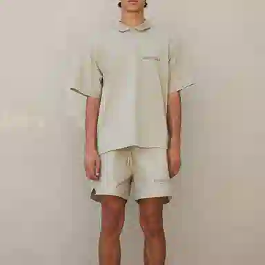 Fear of God Essentials FW21 Ss Polo Pistachio LogoPolo