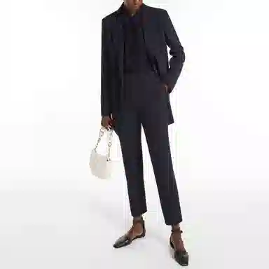 MaxMara Ariel High Waist Trousers Navy