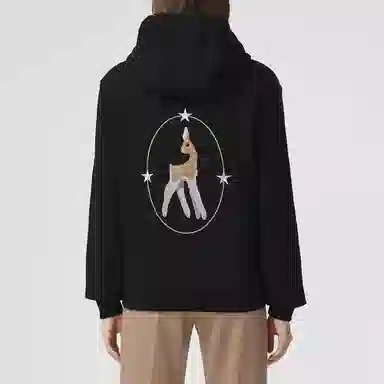 Burberry SS22 Deer Hoodie Black