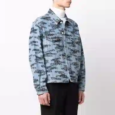 Vetements Logo Denim Jacket