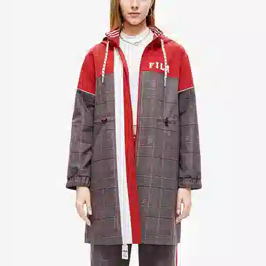 FILA x Mihara Yasuhiro Plaid Patchwork Woven Hoodie Coat
