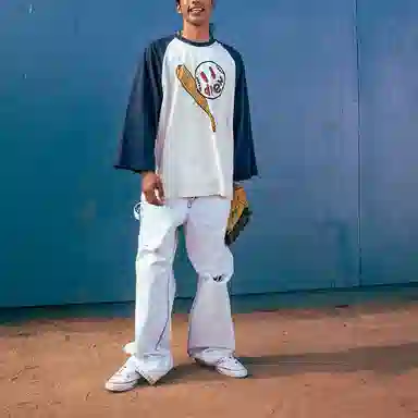 Drew House Play Ball Baseball Tee Navy