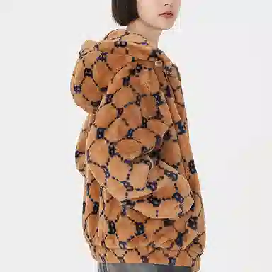 MLB Boston Red Sox Sherpa Hoodie Jacket Beige