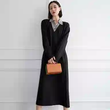 美洋 雅痞帅气轻薄长袖连衣裙 女款