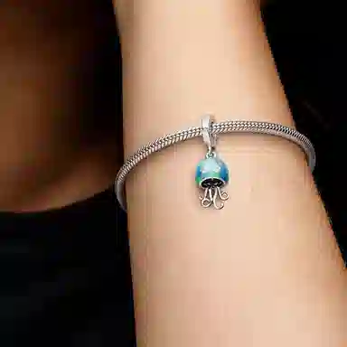 Pandora Jellyfish Pendant Blue