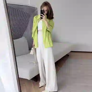 美洋 仿醋酸斜纹休闲裤 女款