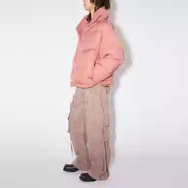 Acne Studios FW23 Logo Down Jacket Blush Pink