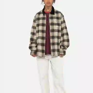 Stussy FW23 FRANK PLAID ZIP SHIRT