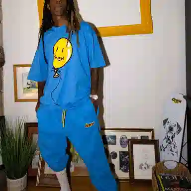 Drew House logo Secret Sweatpant Logo sky blue
