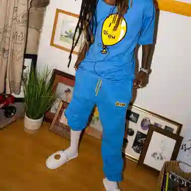 Drew House logo Secret Sweatpant Logo sky blue