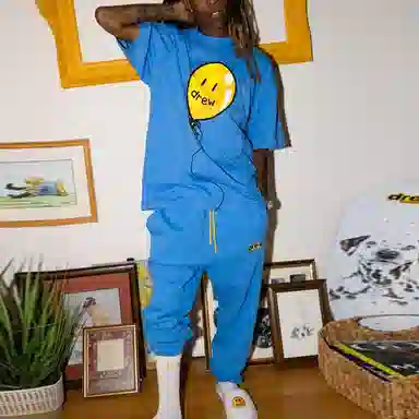 Drew House logo Secret Sweatpant Logo sky blue