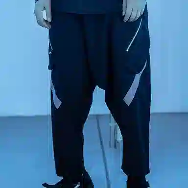 ENSHADOWER Low Pocket Cropped Pants Black