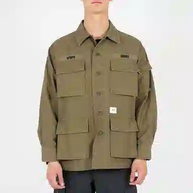 WTAPS Jungle Ls 01 Shirt. Cotton. Satin