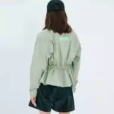 ROARINGWILD Waist Cinch Cargo Jacket Light Green