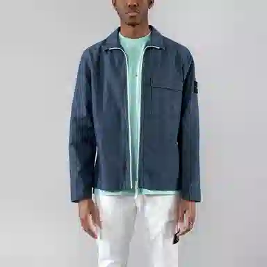 Stone Island Logo Jacket Blue