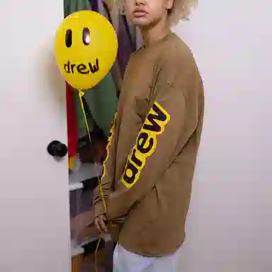 Drew House Logo Long Sleeve Tee Brown