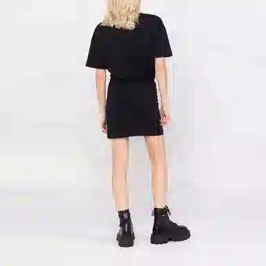 KENZO SS21 Logo Print Dress Black